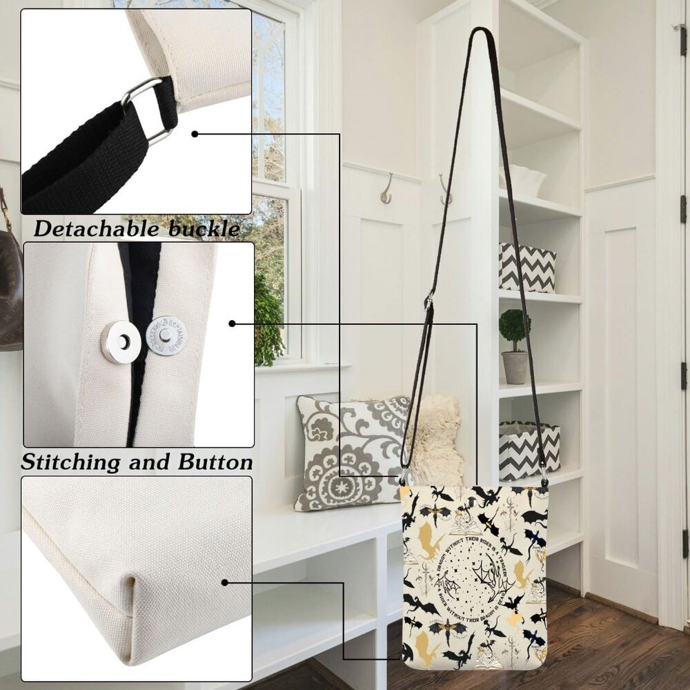 Multi-Functional Fantasy Reader Crossbody Tote - … - image 6